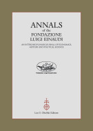 Annals of the Fondazione Luigi Einaudi An Interdisciplinary Journal of Economics, History and Political Science LIV 1-2020